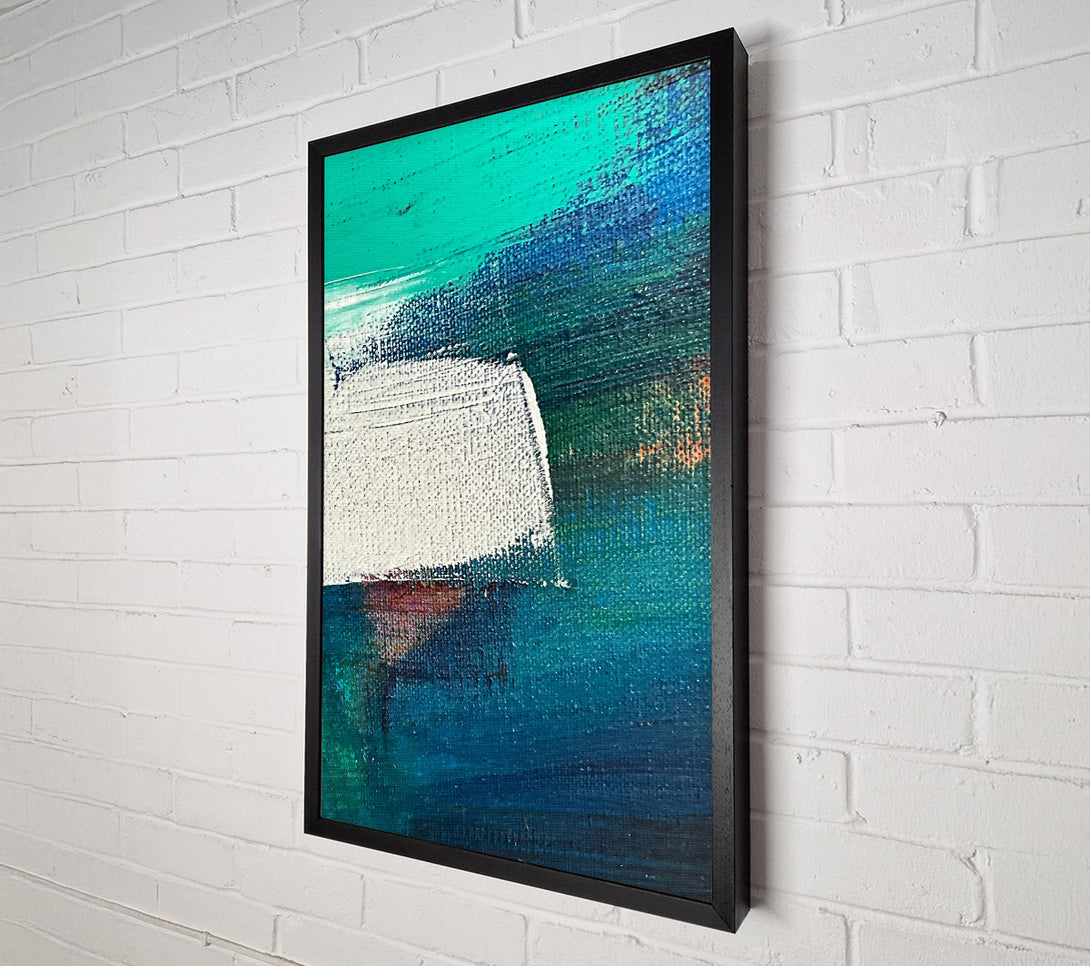  A Canvas Print of Teal And White Dreamscape Canvas Art