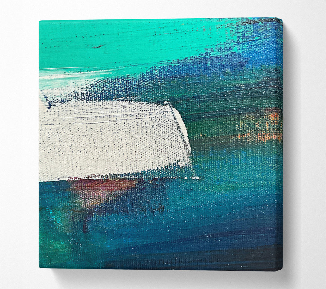  A Canvas Print of Teal And White Dreamscape Canvas Art