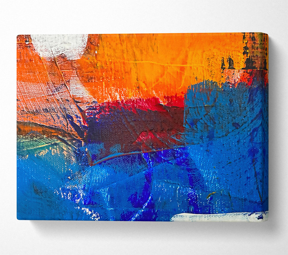  A Canvas Print of Azure Abstract Burst Canvas Print