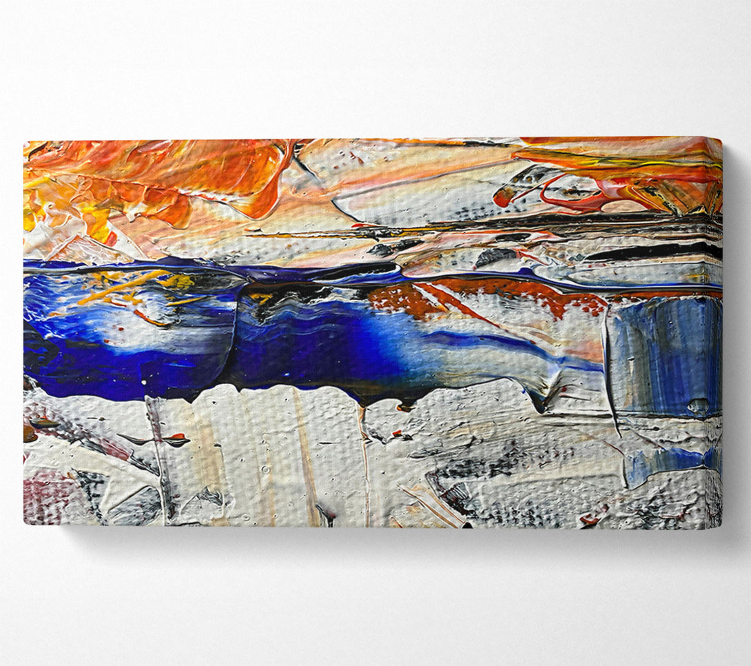  A Canvas Print of Azure Horizon Stroke Canvas Print