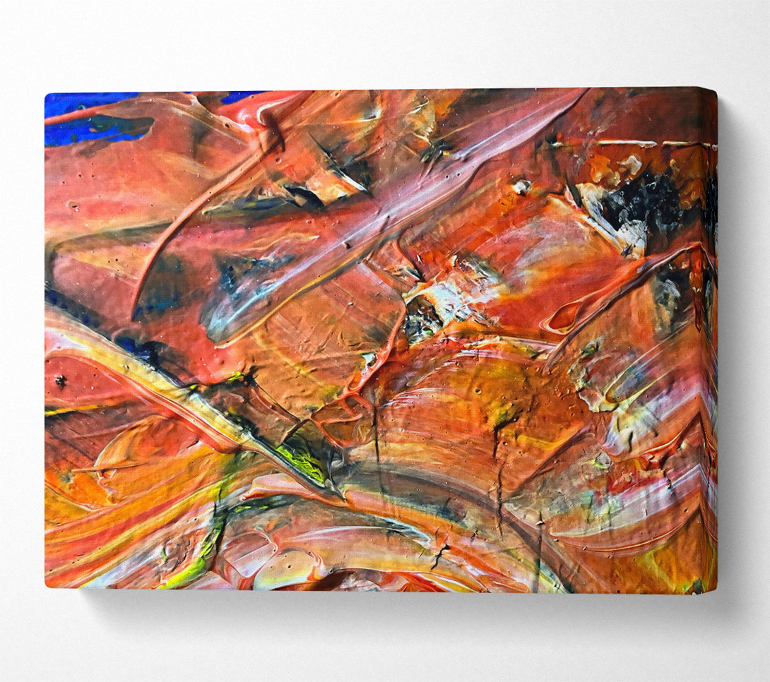  A Canvas Print of Crimson Abstract Hues Canvas Wall Art