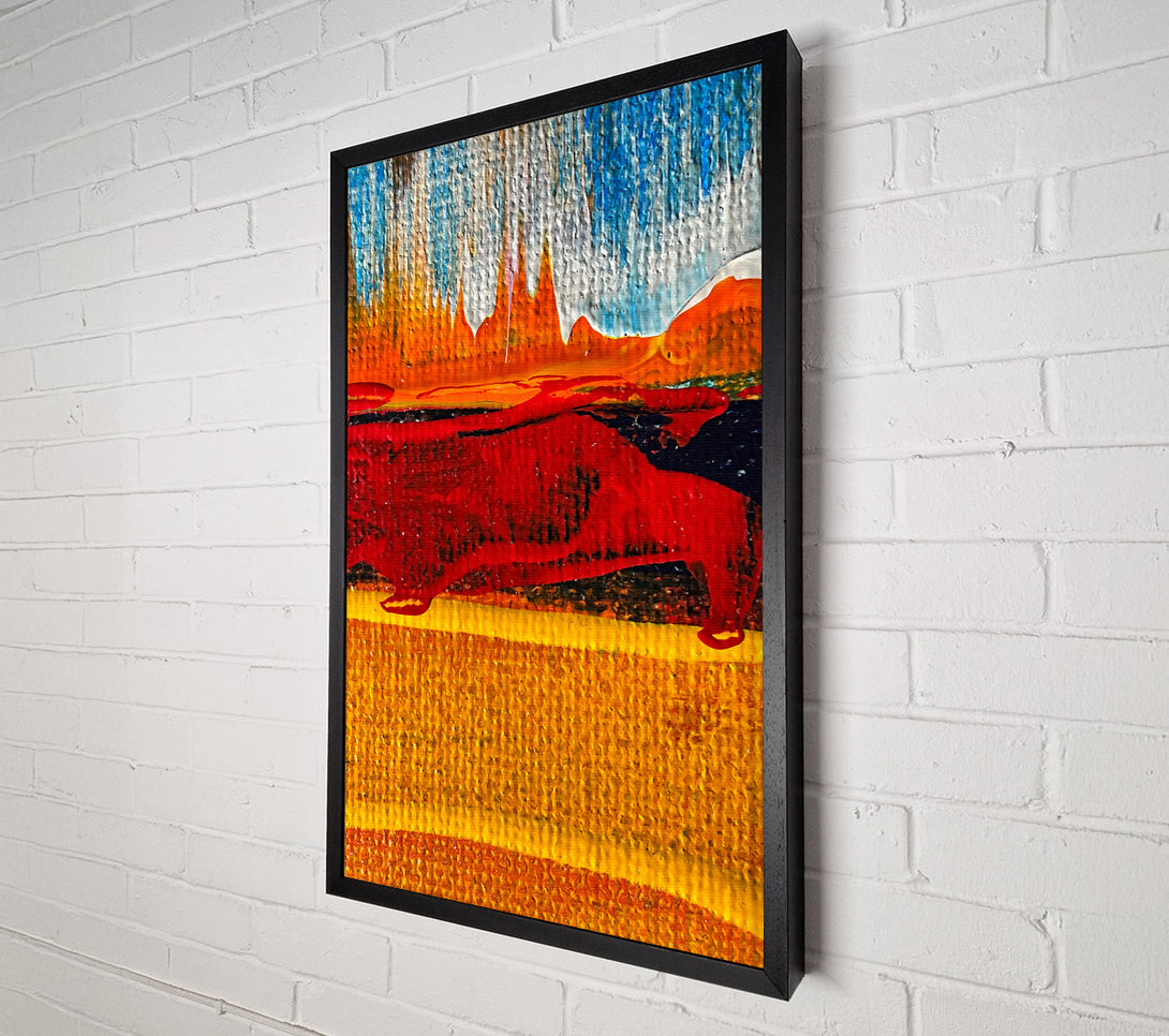  A Canvas Print of Crimson Horizon Glow Canvas Wall Art