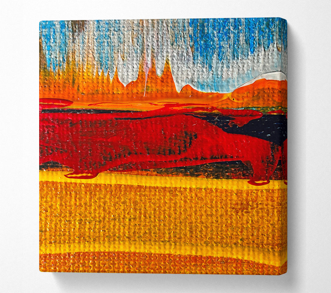  A Canvas Print of Crimson Horizon Glow Canvas Wall Art
