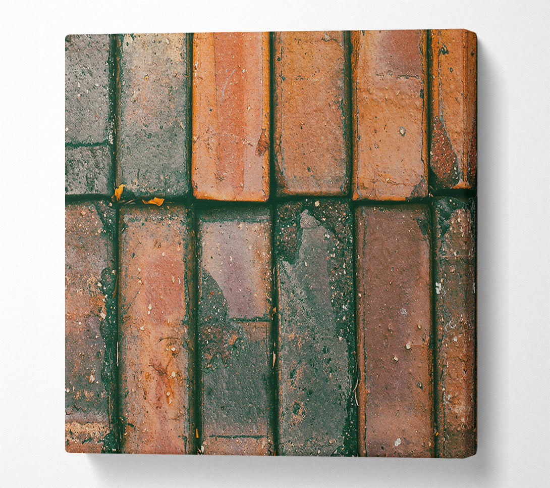  A Canvas Print of Rustic Red Brick Wall Canvas Wall Art