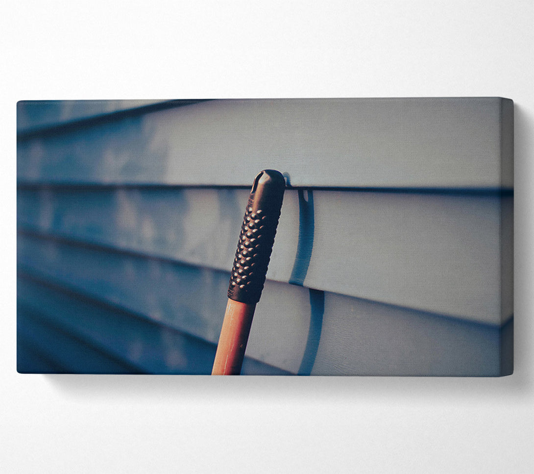  A Canvas Print of Blue Siding Shadows Canvas Wall Art