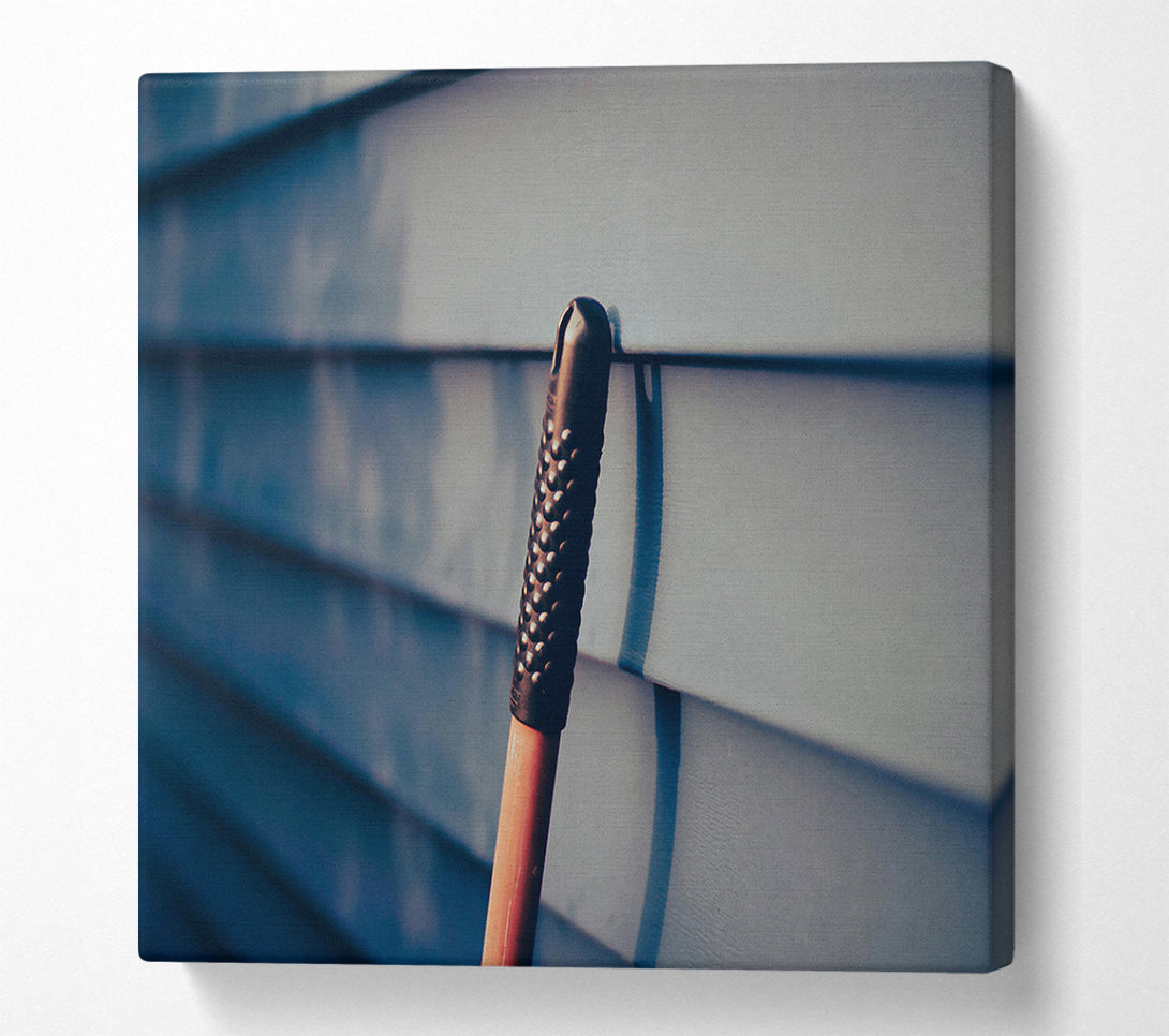  A Canvas Print of Blue Siding Shadows Canvas Wall Art