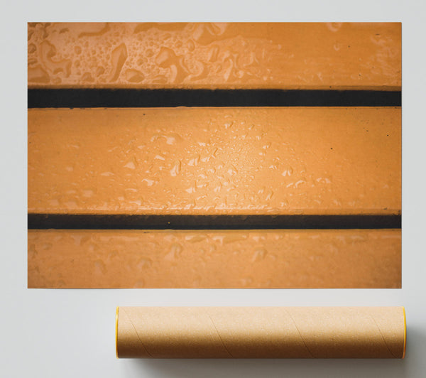 Orange Drops On Wood