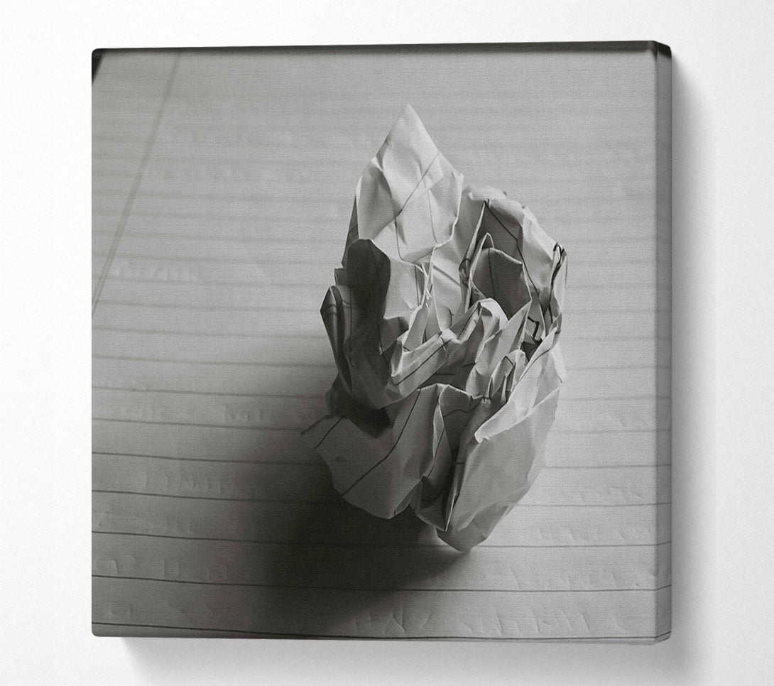  A Canvas Print of White Crumpled Paper Ball Canvas Art
