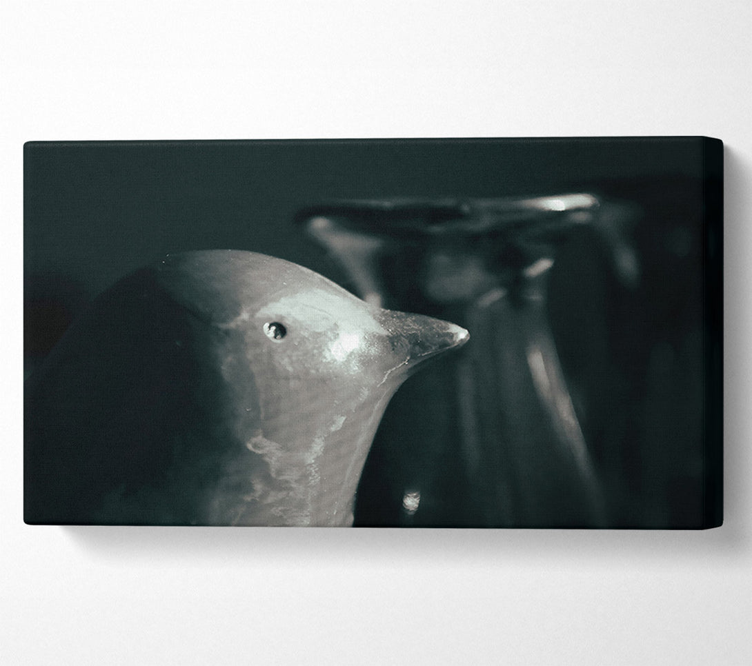  A Canvas Print of Silver Bird In Shadow Canvas Wall Art