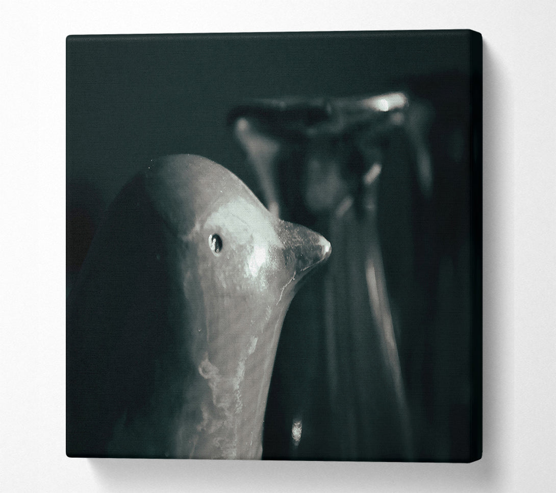  A Canvas Print of Silver Bird In Shadow Canvas Wall Art