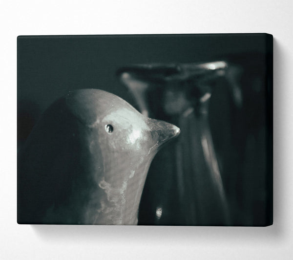  A Canvas Print of Silver Bird In Shadow Canvas Wall Art
