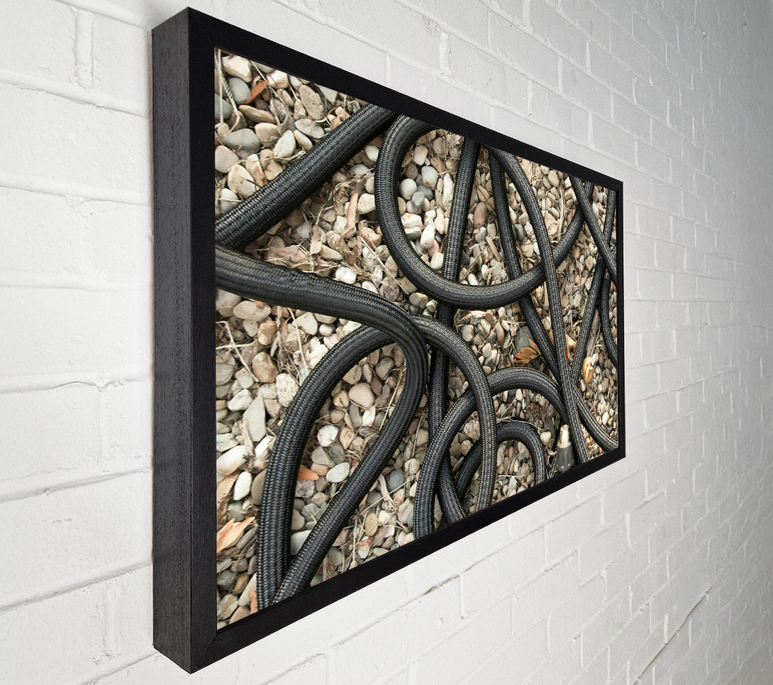  A Canvas Print of Black Twisted Lines Canvas Wall Art