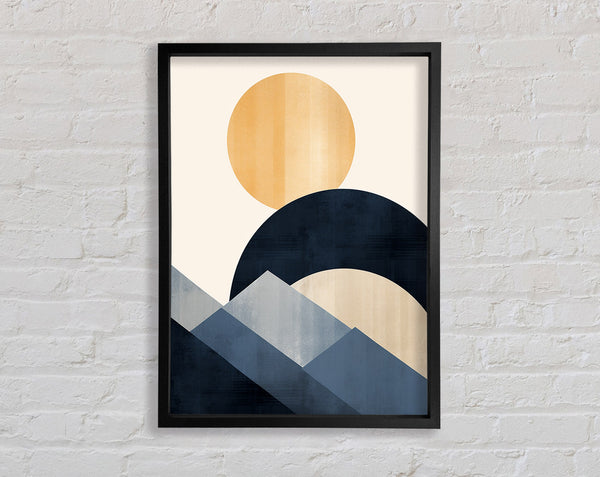 The Mountain And Sun Peak Framed Print