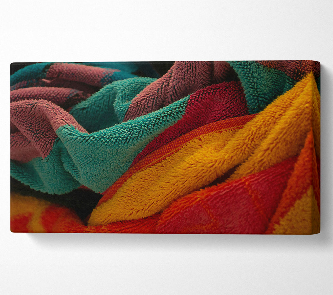  A Canvas Print of Turquoise Fuzzy Layers Canvas Print