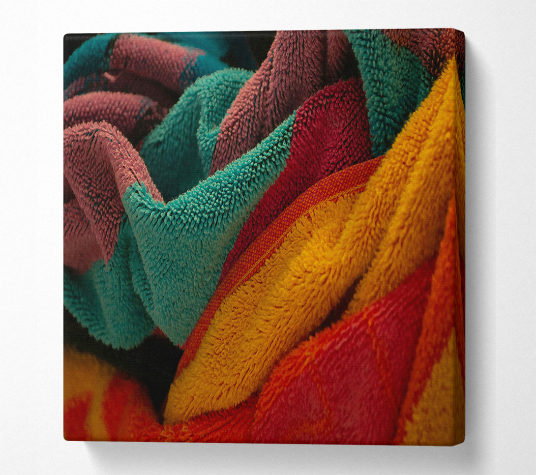  A Canvas Print of Turquoise Fuzzy Layers Canvas Print