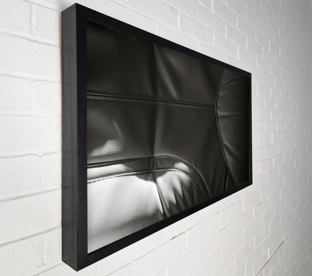  A Canvas Print of Gray Leather Stitches Canvas Art