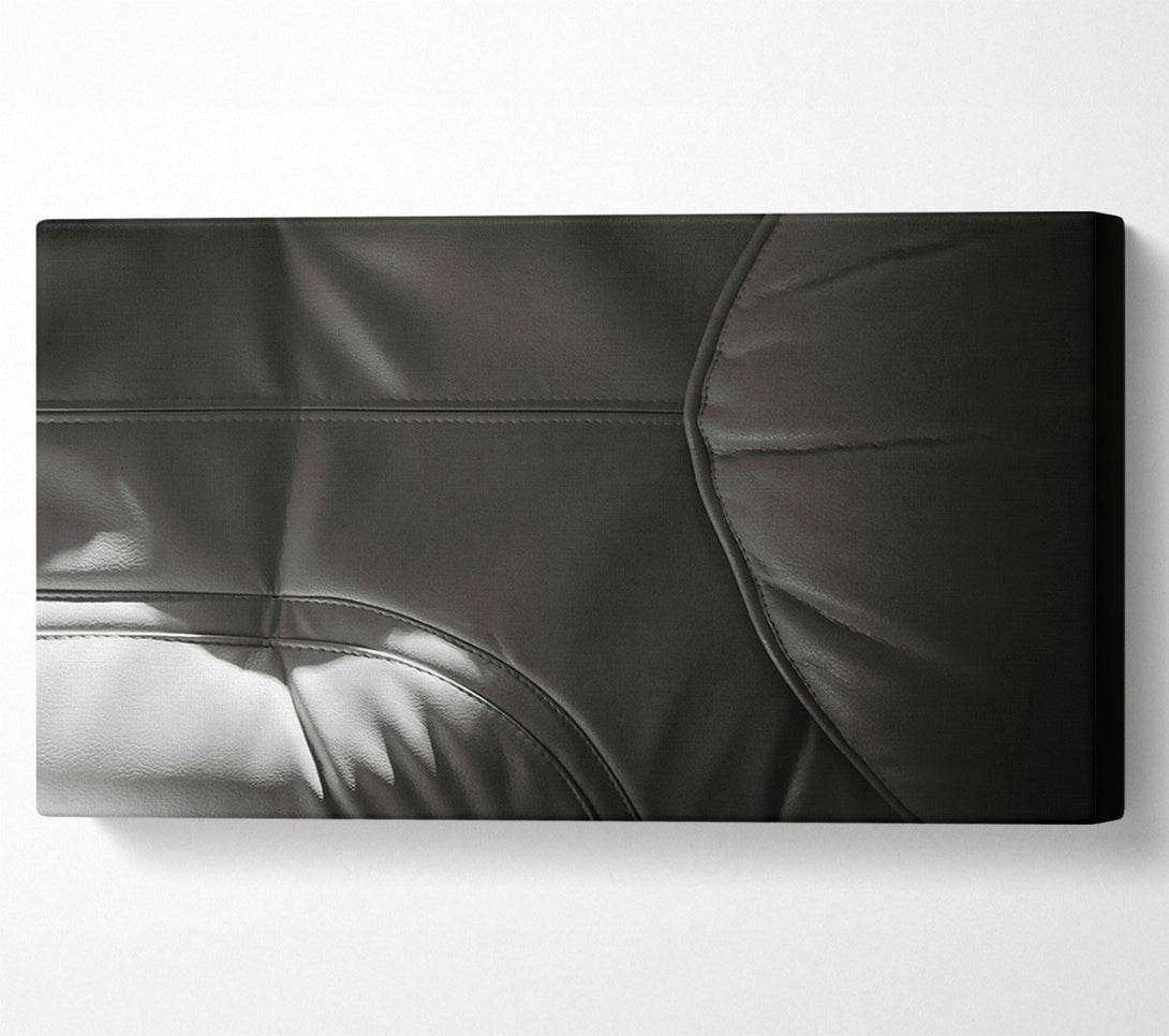  A Canvas Print of Gray Leather Stitches Canvas Art
