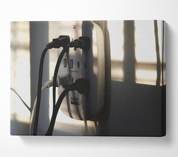  A Canvas Print of Beige Window Shadows Canvas Print
