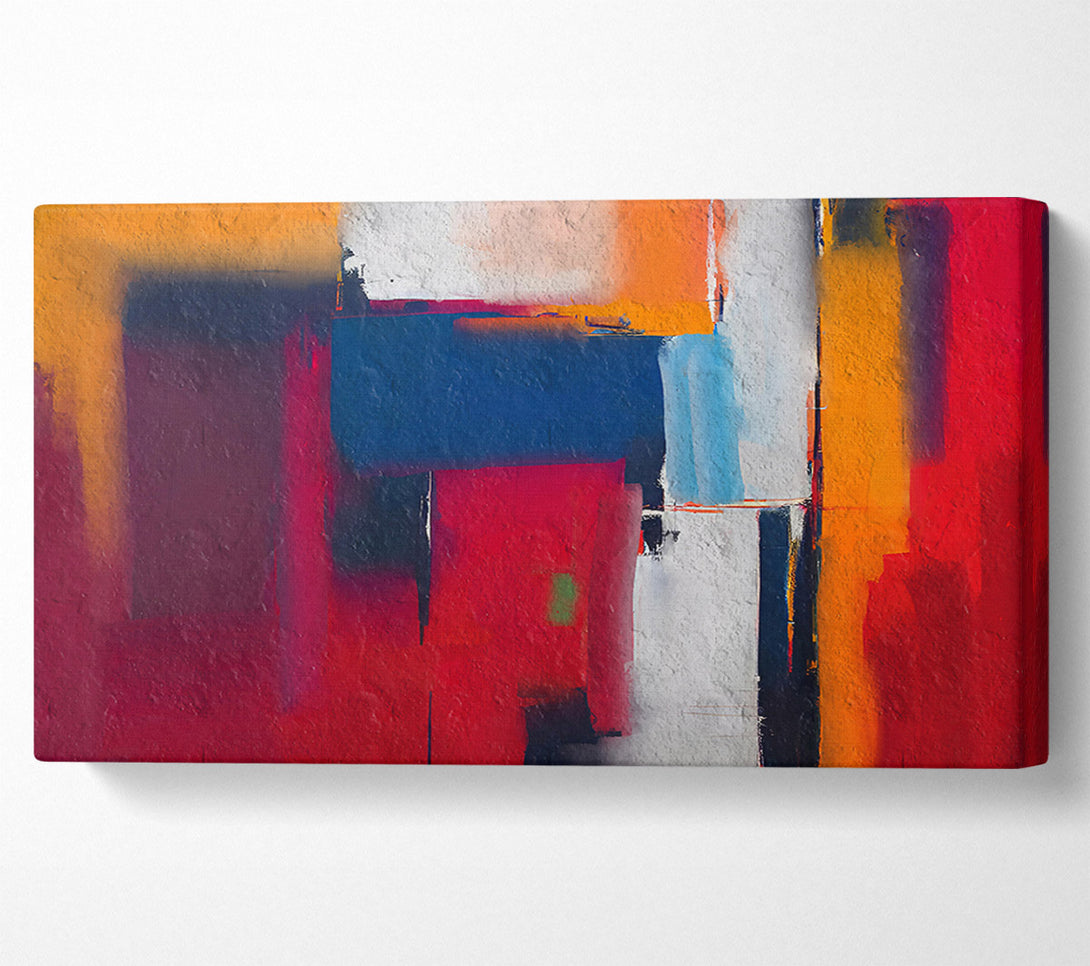  A Canvas Print of Crimson Abstract Hues Canvas Wall Art