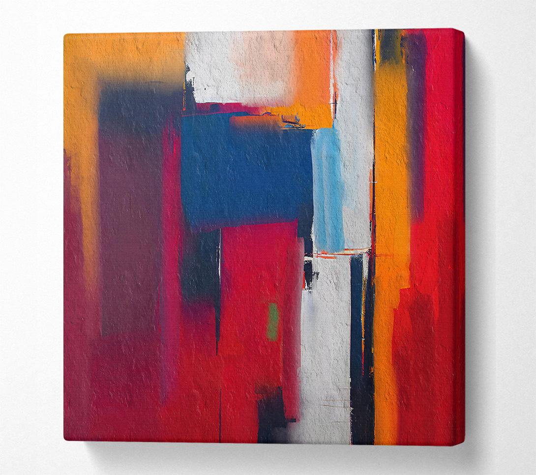  A Canvas Print of Crimson Abstract Hues Canvas Wall Art