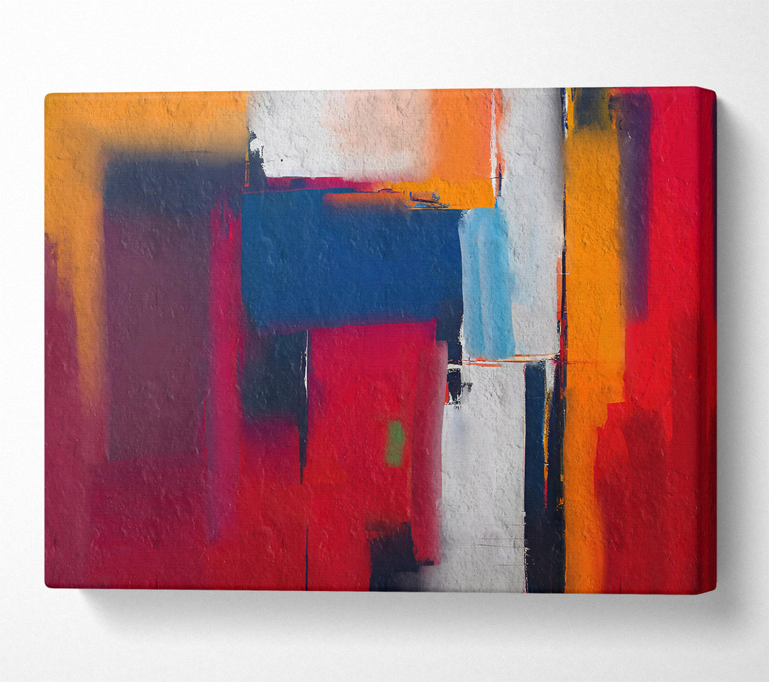  A Canvas Print of Crimson Abstract Hues Canvas Wall Art