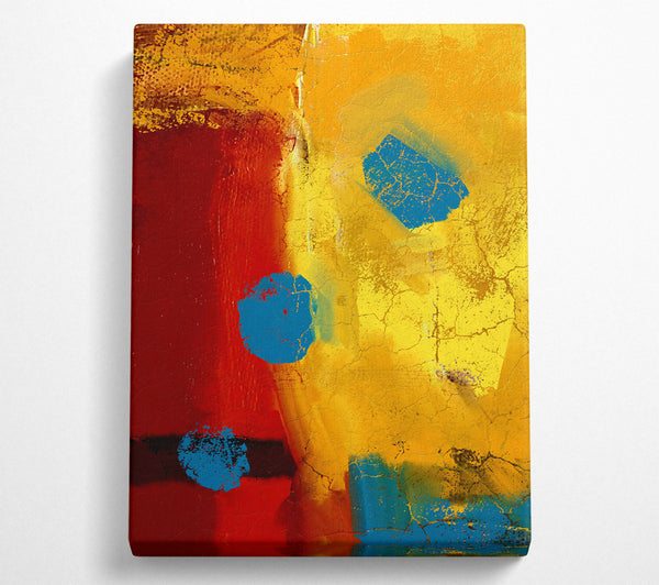  A Canvas Print of Golden Abstract Splattering Canvas Art