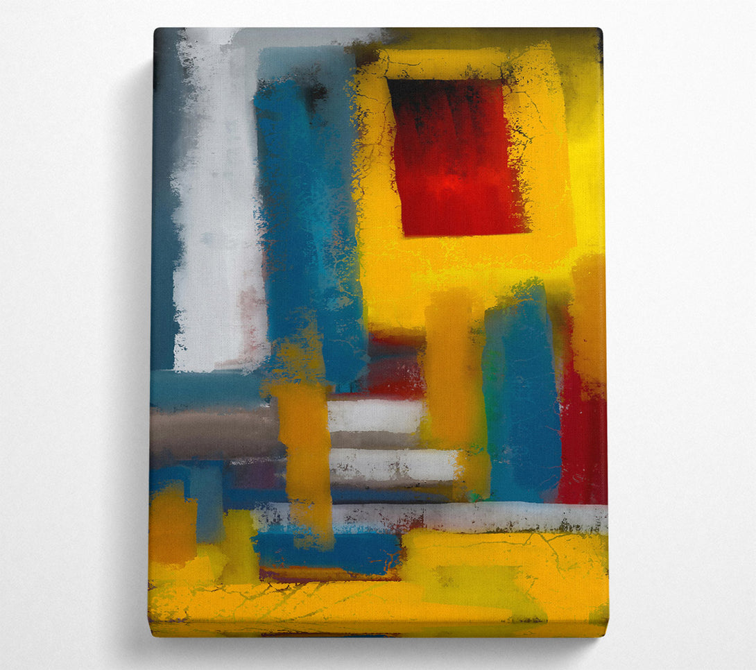  A Canvas Print of Golden Abstract Layers Canvas Art