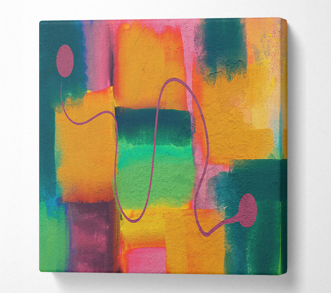 A Canvas Print of Orange Abstract Journey Canvas Wall Art