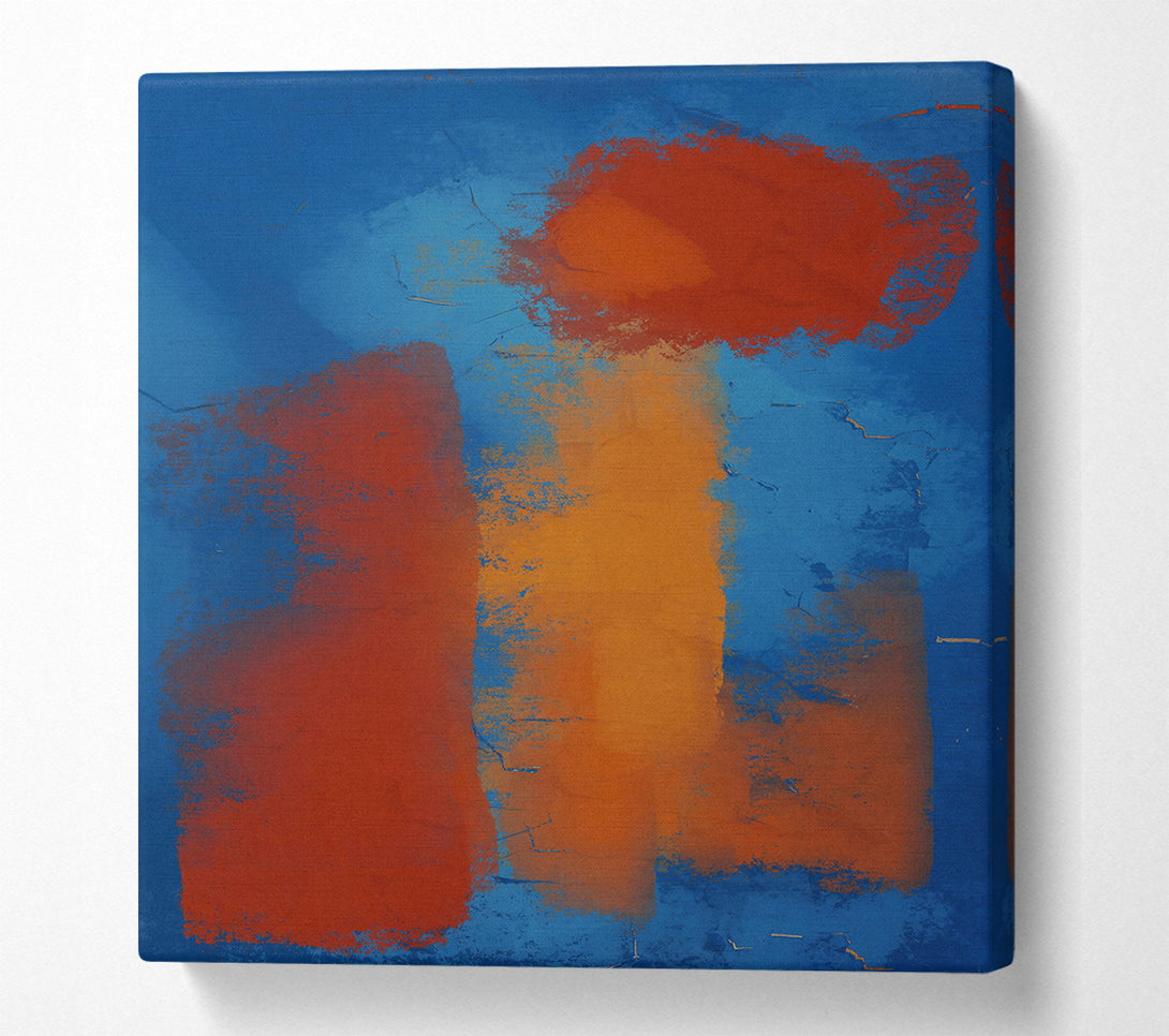  A Canvas Print of Blue Hues Of Orange Canvas Print
