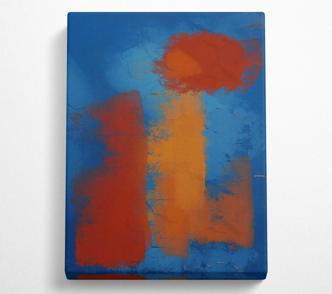  A Canvas Print of Blue Hues Of Orange Canvas Print