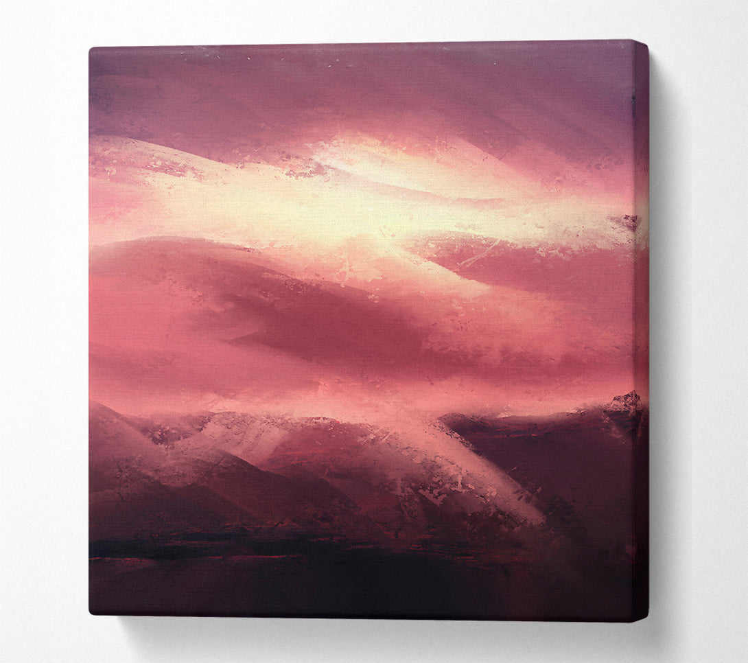  A Canvas Print of Crimson Mountain Dawn Canvas Art