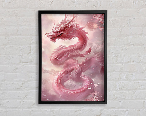 The Pink Chinese Dragon Framed Print