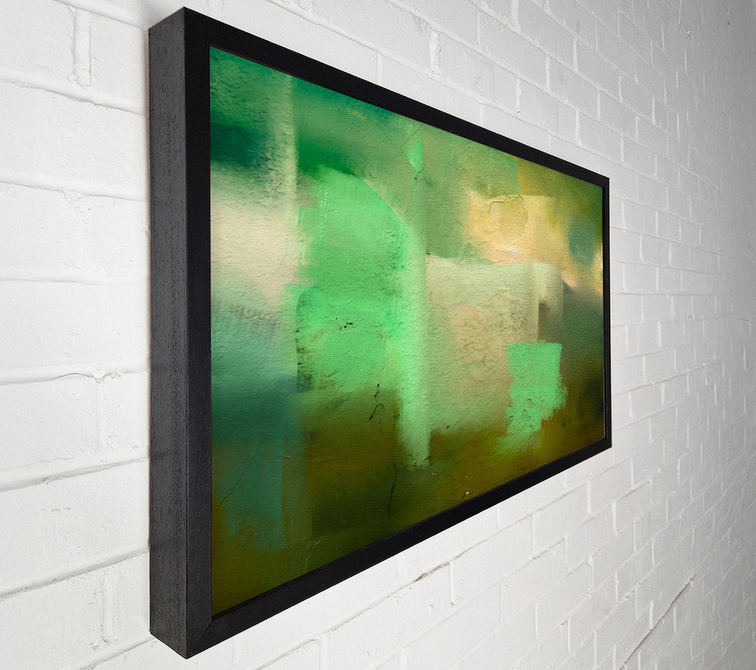  A Canvas Print of Green Abstract Layers Canvas Print