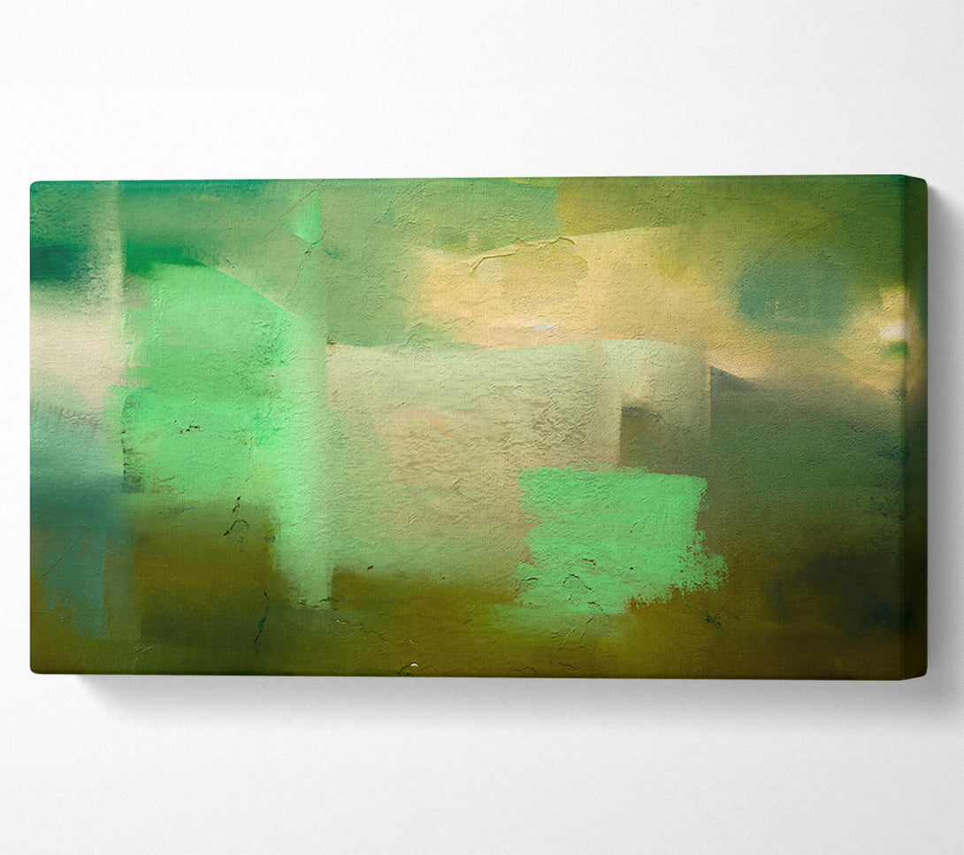  A Canvas Print of Green Abstract Layers Canvas Print