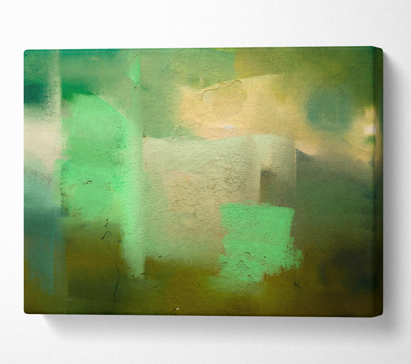  A Canvas Print of Green Abstract Layers Canvas Print
