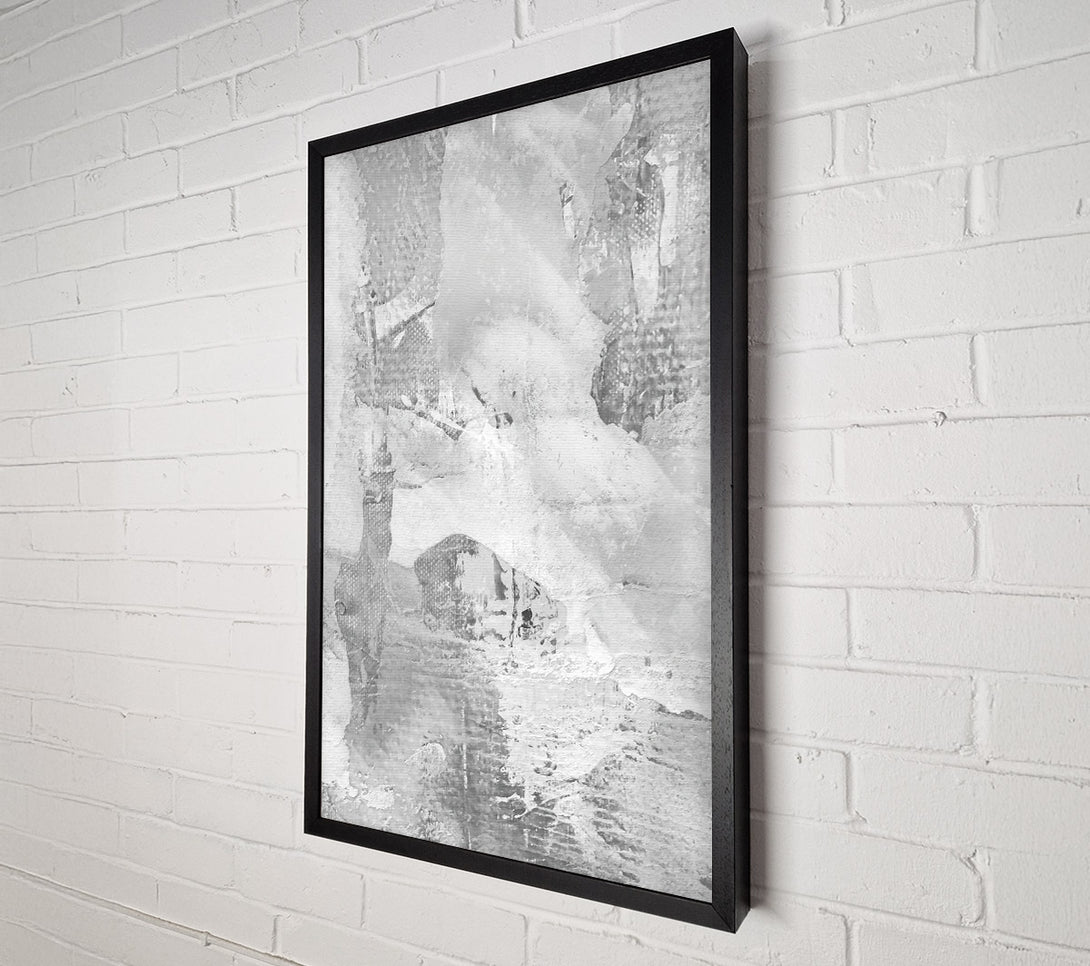  A Canvas Print of Silver Abstract Landscape Canvas Wall Art