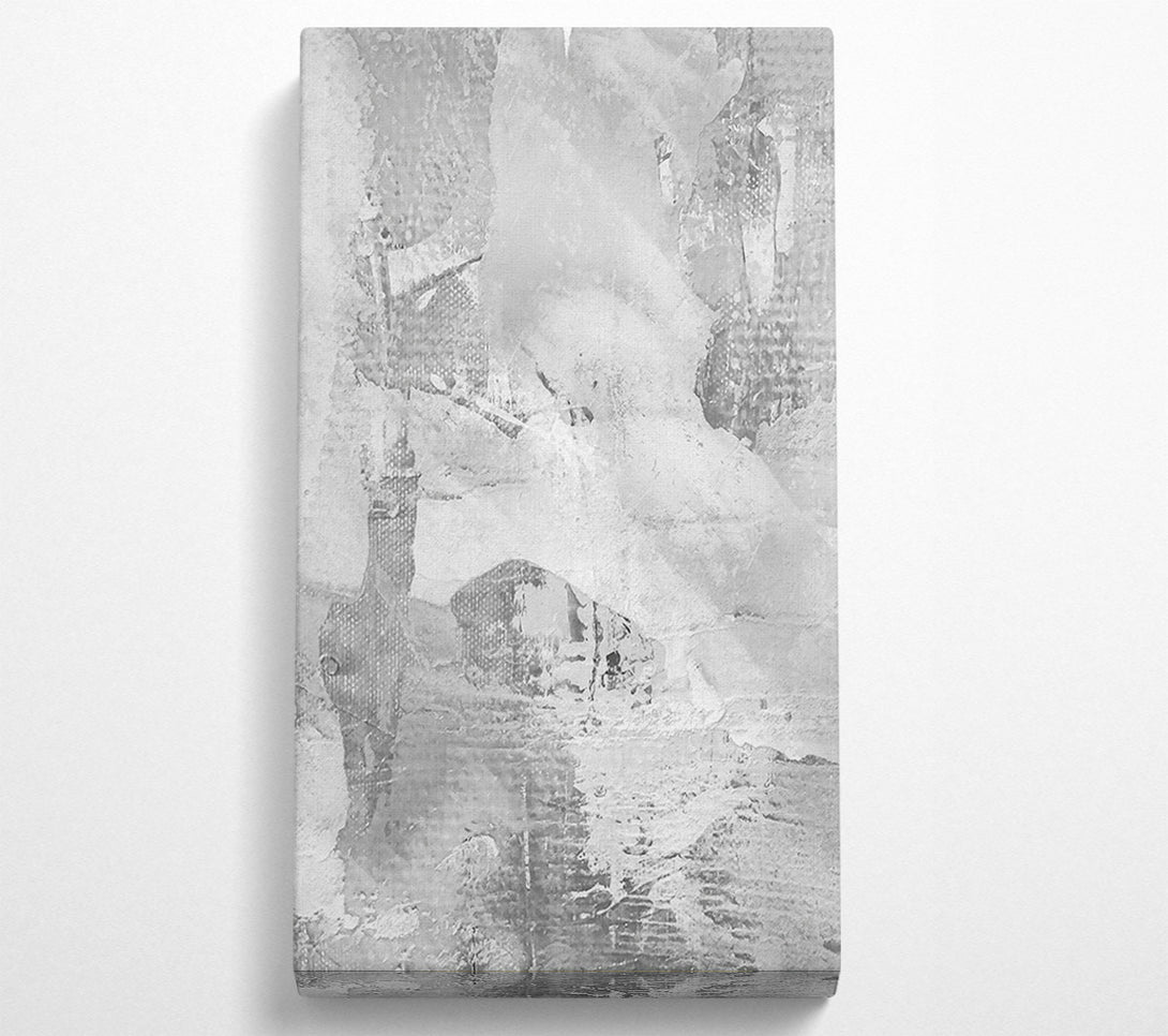  A Canvas Print of Silver Abstract Landscape Canvas Wall Art