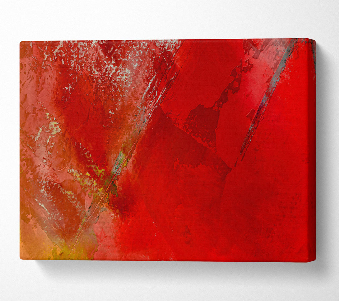  A Canvas Print of Crimson Abstract Expression Canvas Wall Art