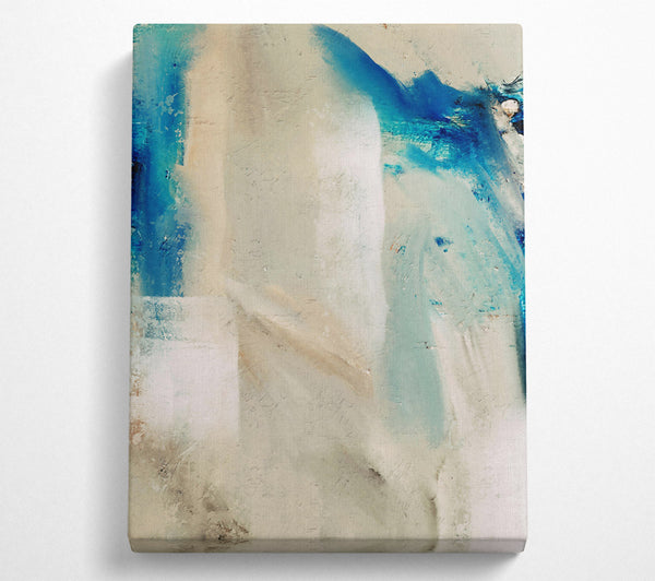  A Canvas Print of Blue And Beige Abstract Canvas Print