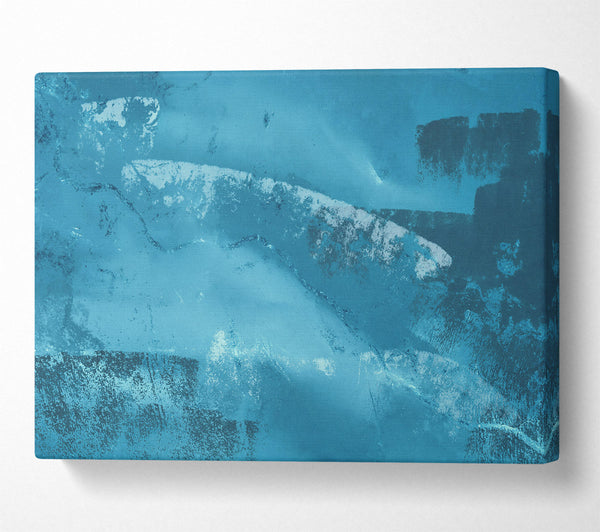  A Canvas Print of Azure Abstract Waves Canvas Wall Art