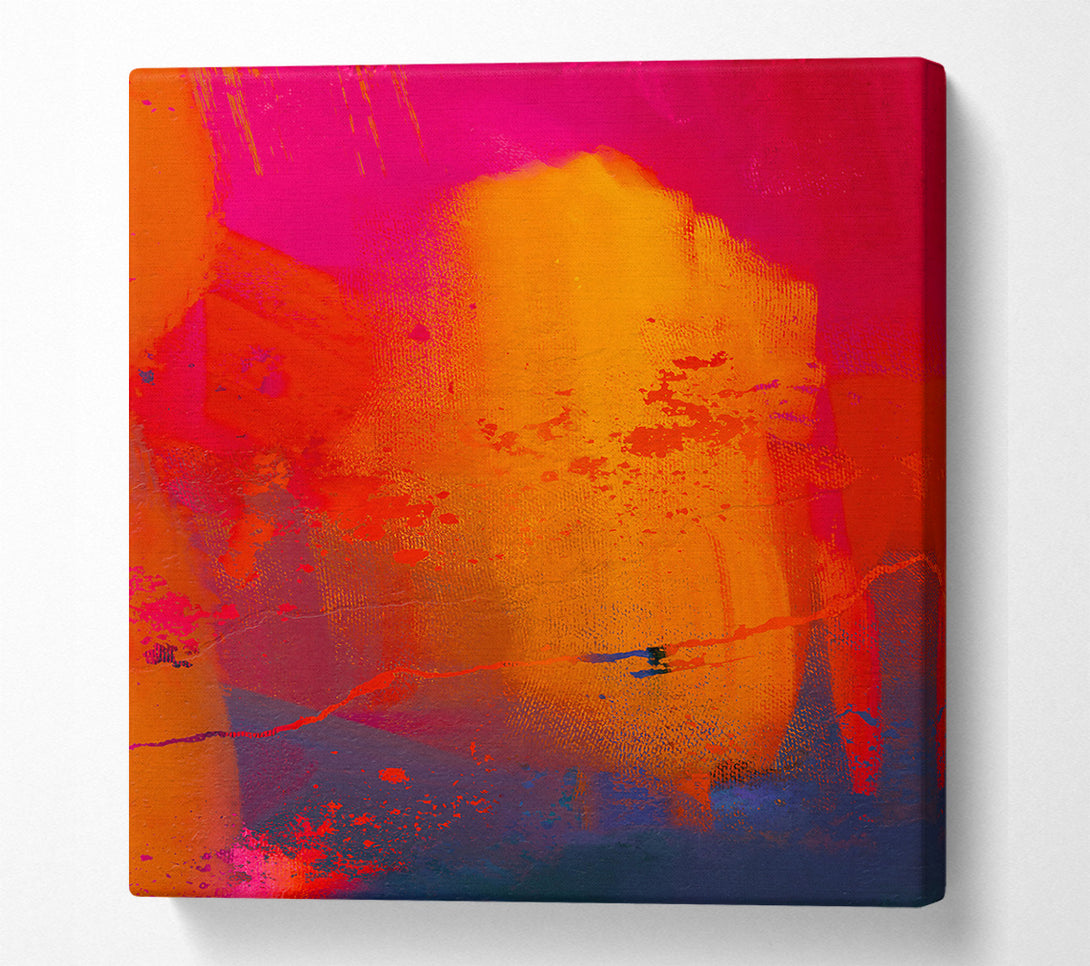  A Canvas Print of Orange Sunset Hues Canvas Art