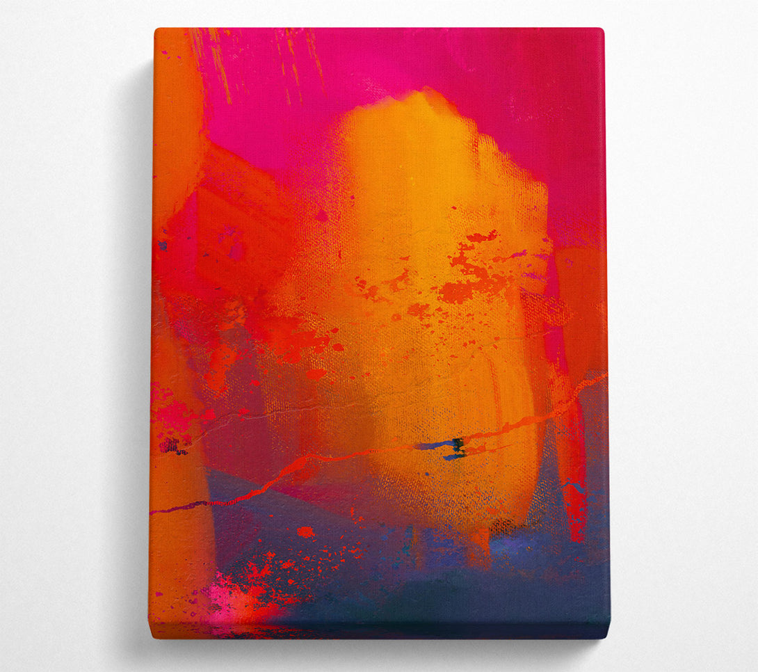  A Canvas Print of Orange Sunset Hues Canvas Art