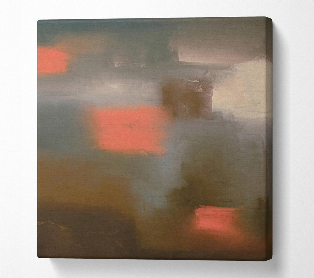  A Canvas Print of Orange Through The Mist Canvas Art