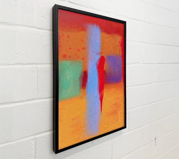 Orange Brushstrokes Abstract
