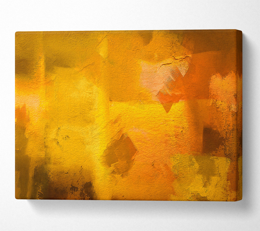  A Canvas Print of Golden Abstract Hues Canvas Wall Art