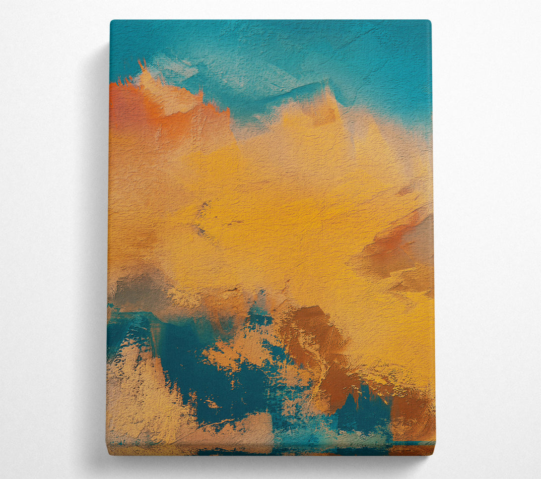  A Canvas Print of Golden Sunset Hues Canvas Wall Art