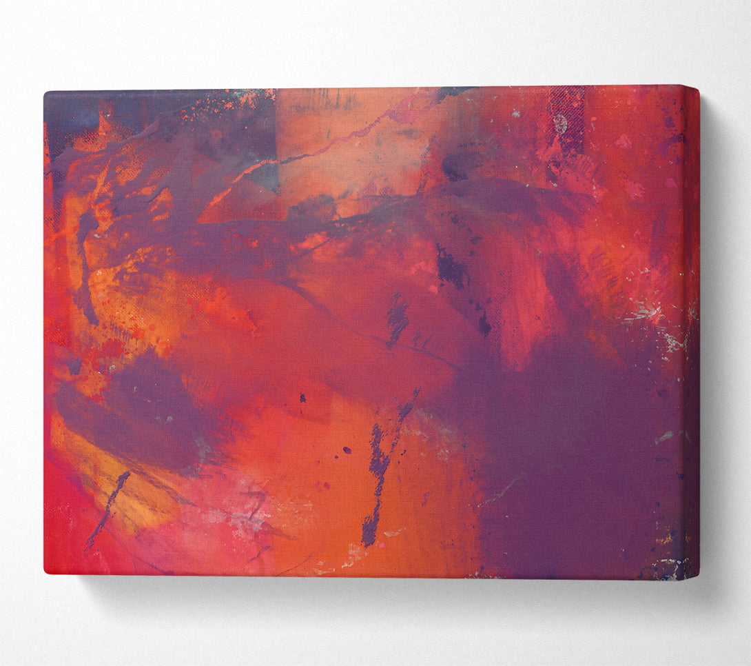  A Canvas Print of Crimson Abstract Expressionism Canvas Print