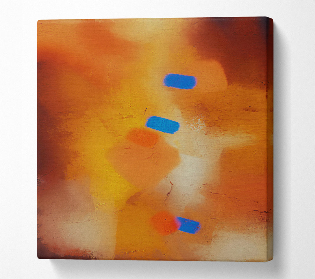  A Canvas Print of Golden Blue Hues Canvas Wall Art