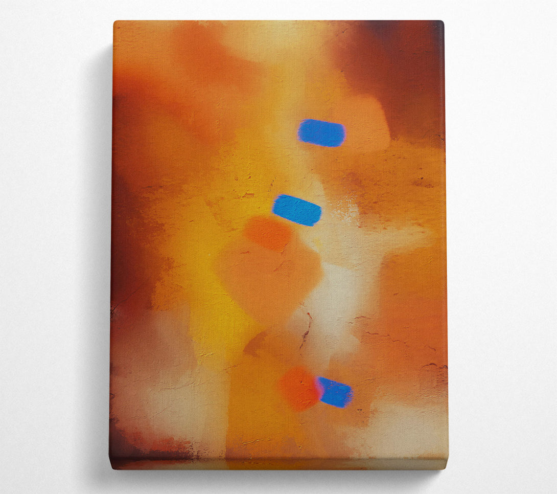  A Canvas Print of Golden Blue Hues Canvas Wall Art