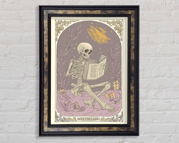 The Skull Reader Framed Print
